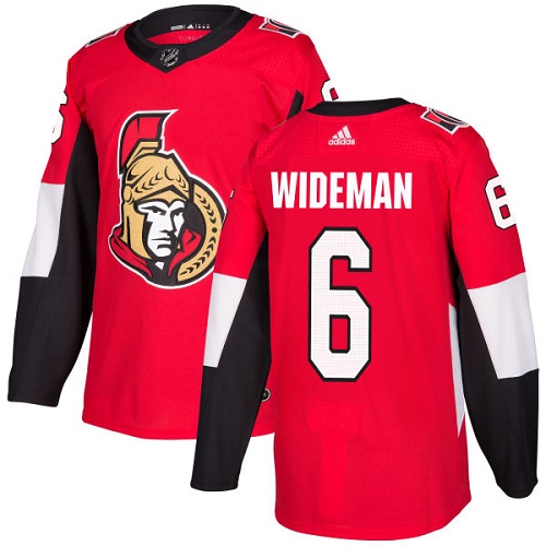 Adidas Men Ottawa Senators 6 Chris Wideman Red Home Authentic Stitched NHL Jersey
